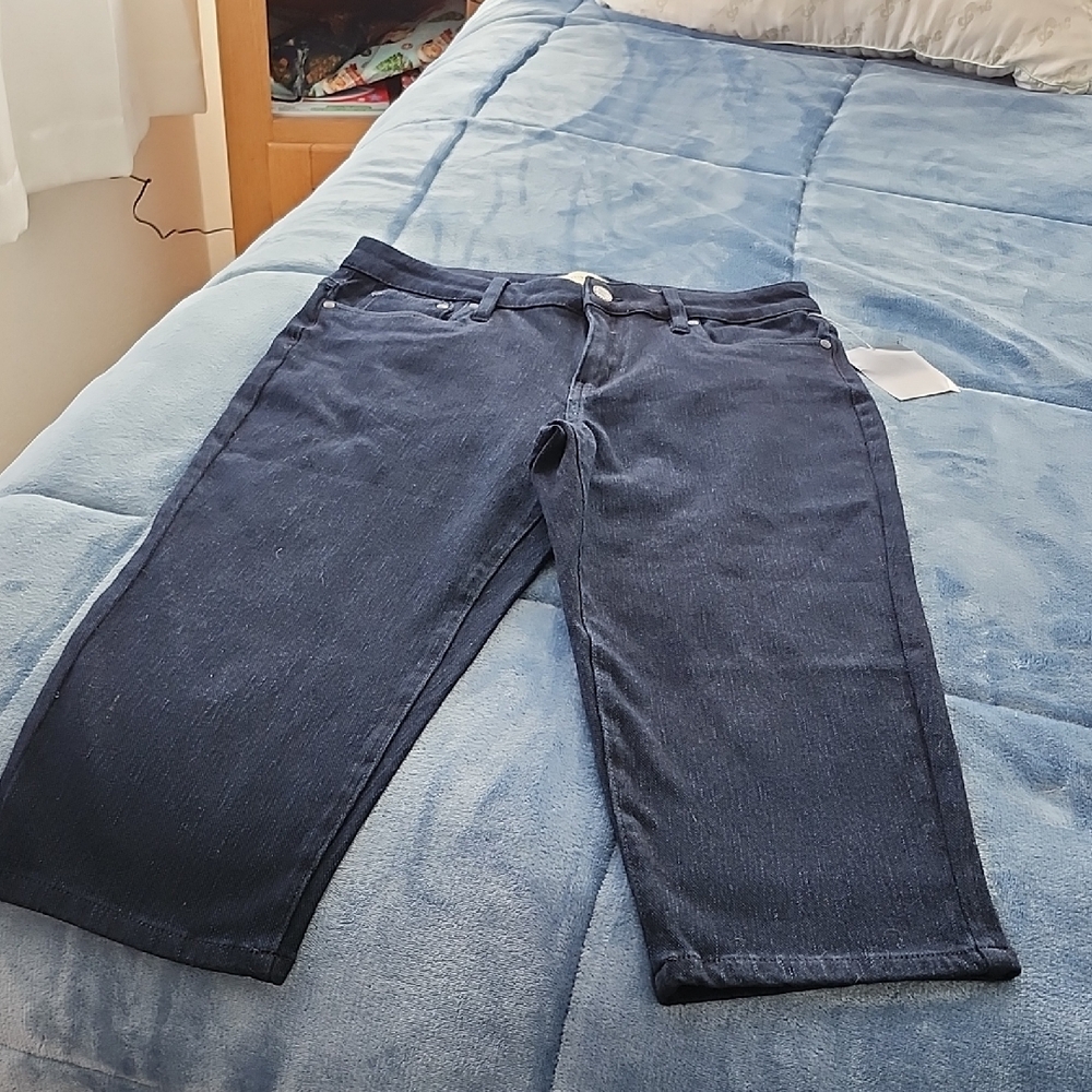 Coldwater Creek Dark Blue Denim Capris NWT